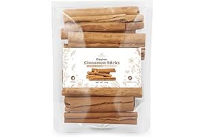 Organic Ceylon Cinnamon Sticks 4 Oz | True Cinnamon from Sri Lanka | Non-GMO, Premium Grade 5" Quills | Perfect for Tea, Coffee, Holiday Baking & Home Fragrance - By Folksfield