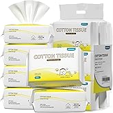 Winner 100% Cotton Dry Wipes, USDA Certified Baby Wipes, Soft & Gentle, Hypoallergenic & Unscented for Baby Sensitive Skin, Use Wet/Dry for Diaper Changes, Meals & Cleanup, Pack of 6, 600 pcs
