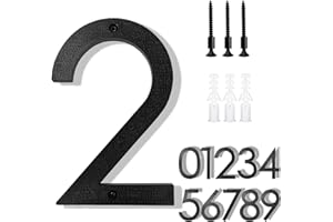 10 Inch House Numbers Large Floating Address Numbers, Modern House Numbers Black Acrylic House Number Sign Address Plaque for