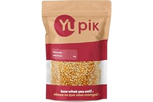 Yupik Popcorn Kernels, Unsalted, 1 kg, Gluten-Free, Vegan, Kosher, GMO-Free, Popping Corn, Whole Golden Kernels, Salt-Free, O