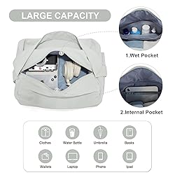 Small Gym Bag with Shoe Compartment, Workout Sport