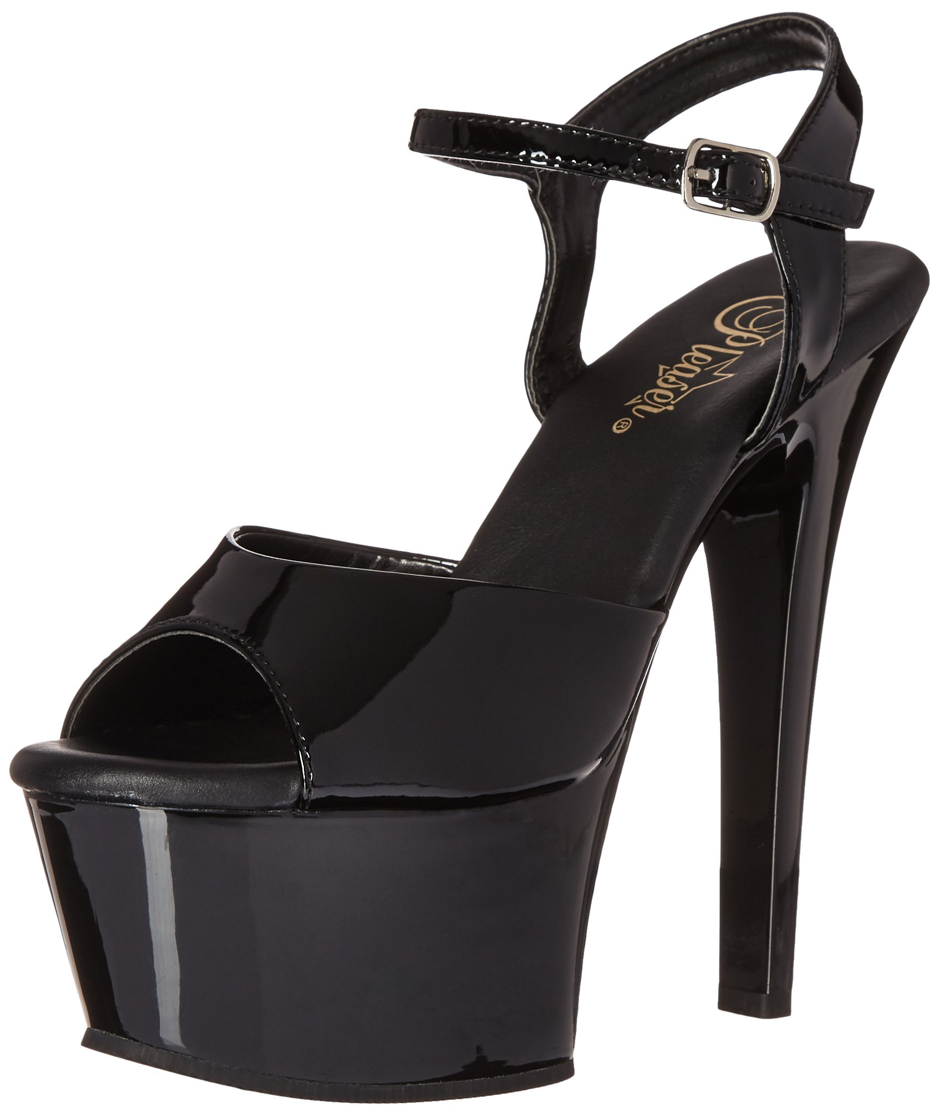 Pleaser Women?s Aspire-609 Platform Sandals, Black (Blk Pat/Blk), 6 39 EU