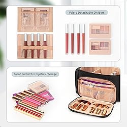 Large Cotton Makeup Bag, Lightweight Travel Makeup