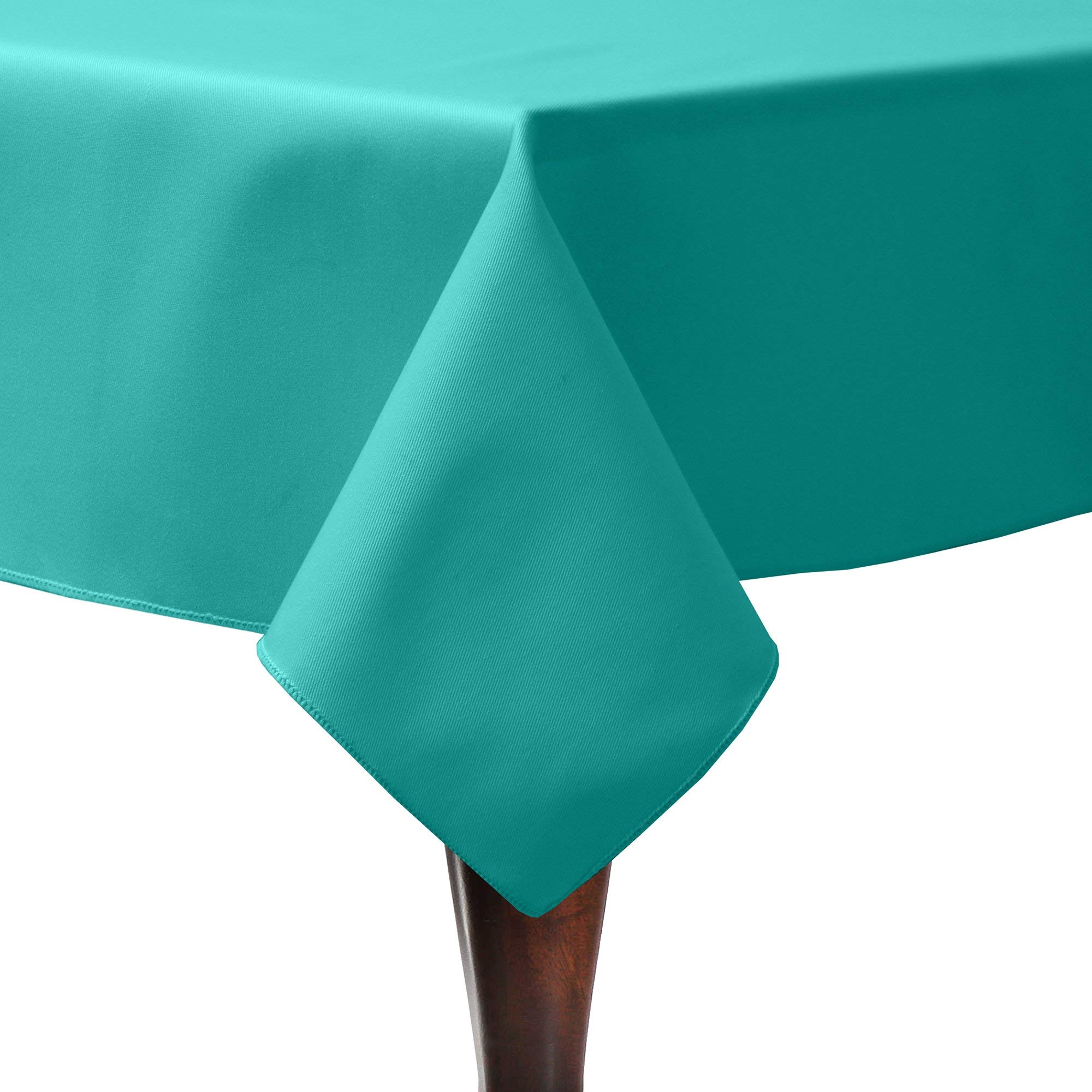 Ultimate Textile Poly-Cotton Twill 72 x 72-Inch Square Tablecloth Jade