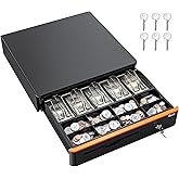 Tera 16" Auto Open Cash Register Drawer Insert Tray 5 Bill 8 Coin for Point of Sale (POS) System with Removable Cash Tray Med