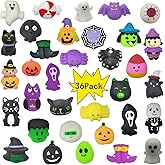 36 Pack Halloween Mochi Squishy,Halloween Party Favors,Classroom prizes,Goody Bag Stuffers,Basket Filler