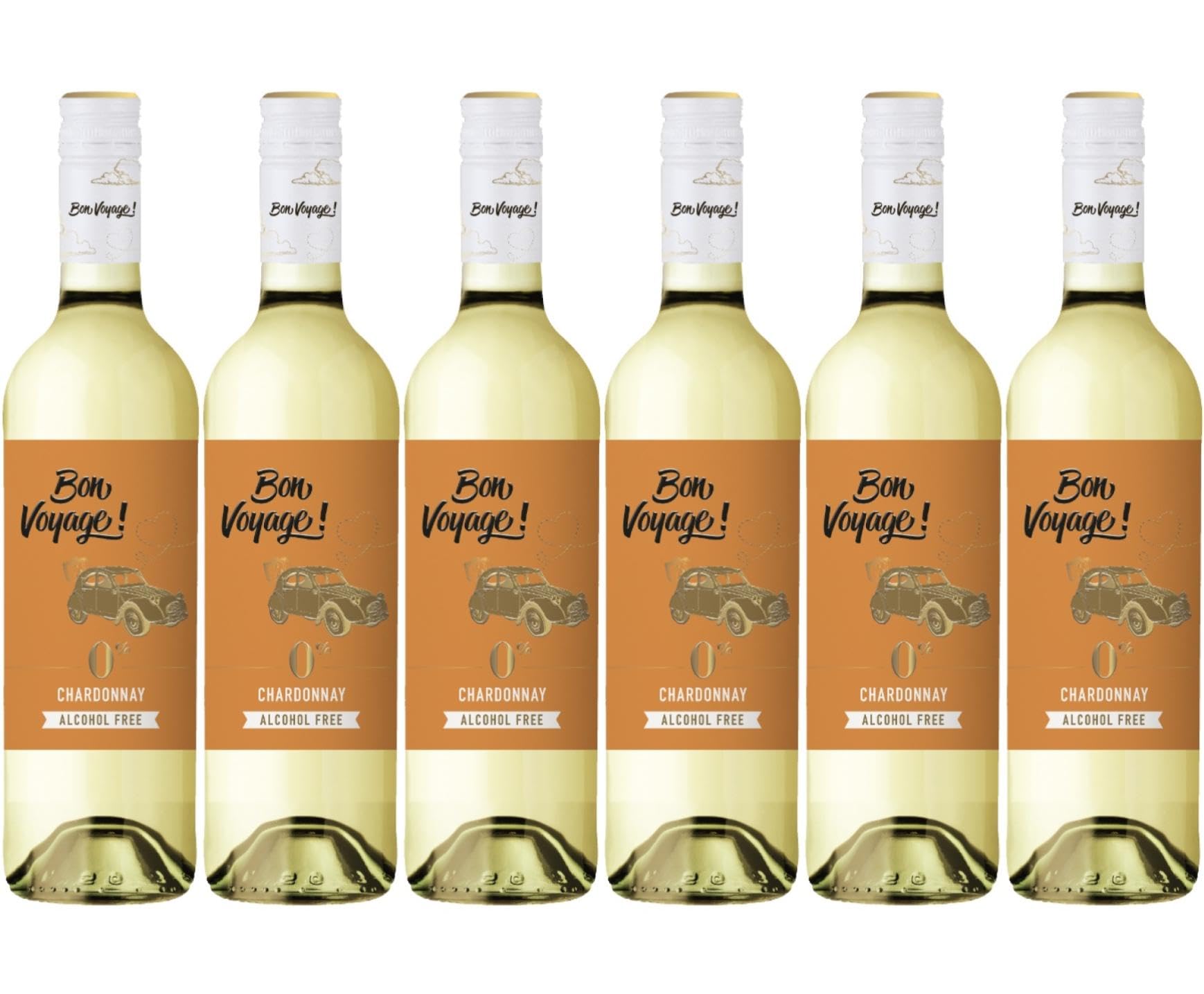 Bon Voyage - Alcohol Free White Wine Chardonnay, Case of 6 (6 x 0.75 L)