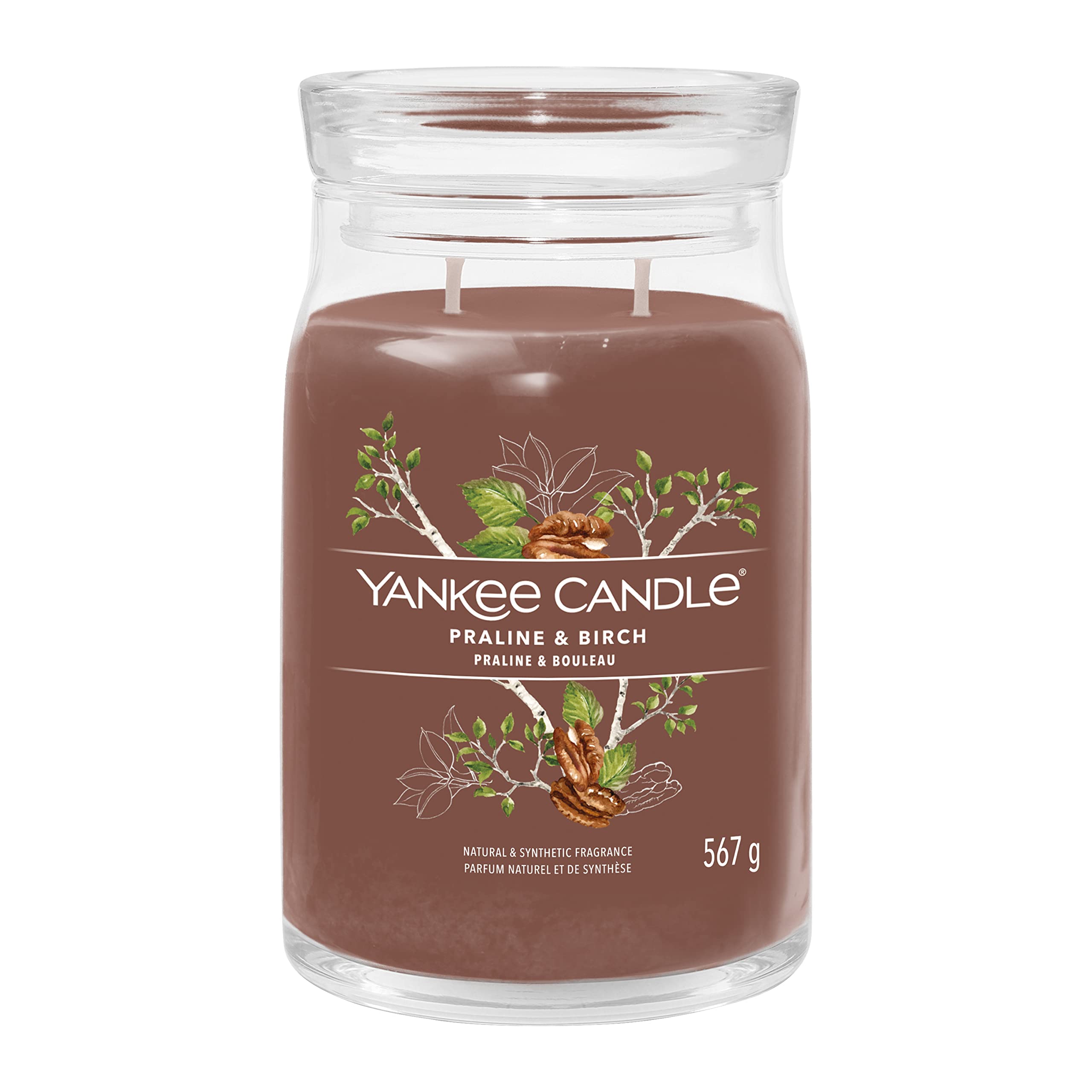 Yankee Candle Signature Scented Candle | Praline & Birch Large Jar Candle with Double Wicks | Soy Wax Blend Long Burning Candle | Perfect Gifts for Women, (1629987E)