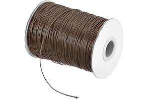 MECCANIXITY Waxed Cord 1mm Waxed Polyester Cord 175 Yard Wax String for Bracelet Making,Necklaces, Beading,Jewelry Making and