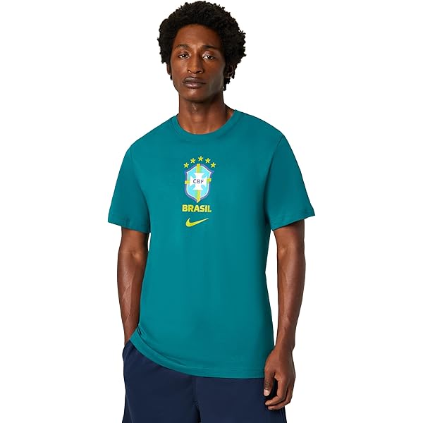 Amazon.com: Nike Men's Brazil Crest Tee, Geode Teal, Small
