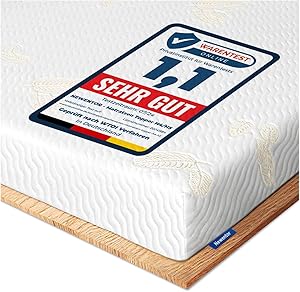 Newentor® Matratzen Topper 180x200cm H4 H5, Matratzentopper 180x200 Schlafsofa Bett Gelschaum, Mattress Topper 180x200 Boxspringbett Öko-Tex Zertifiziert Gel Bezug Kaltschaum 7CM Höhe