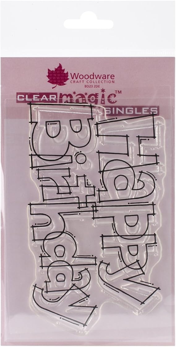 Woodware Clear Stamps 5.5''X5.5''Huge Happy Birthday Woodware Clear