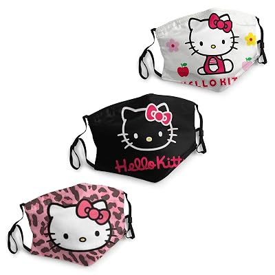 Buy Adults Hello Kitty Face Mask 3pcs Cute Mouth Mask With 6 Filter Reusable Cloth Face Cover Washable Dust Mask Bandana Unisex Online In Italy B091b24nzg