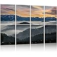 YPY Acoustic Panels Soundproof Wall Panels: Decorative Sound Absorbing Wall Art Soundproofing Panels Recording Studio Acoustical Treatments 8 Pack 48x32 Inches