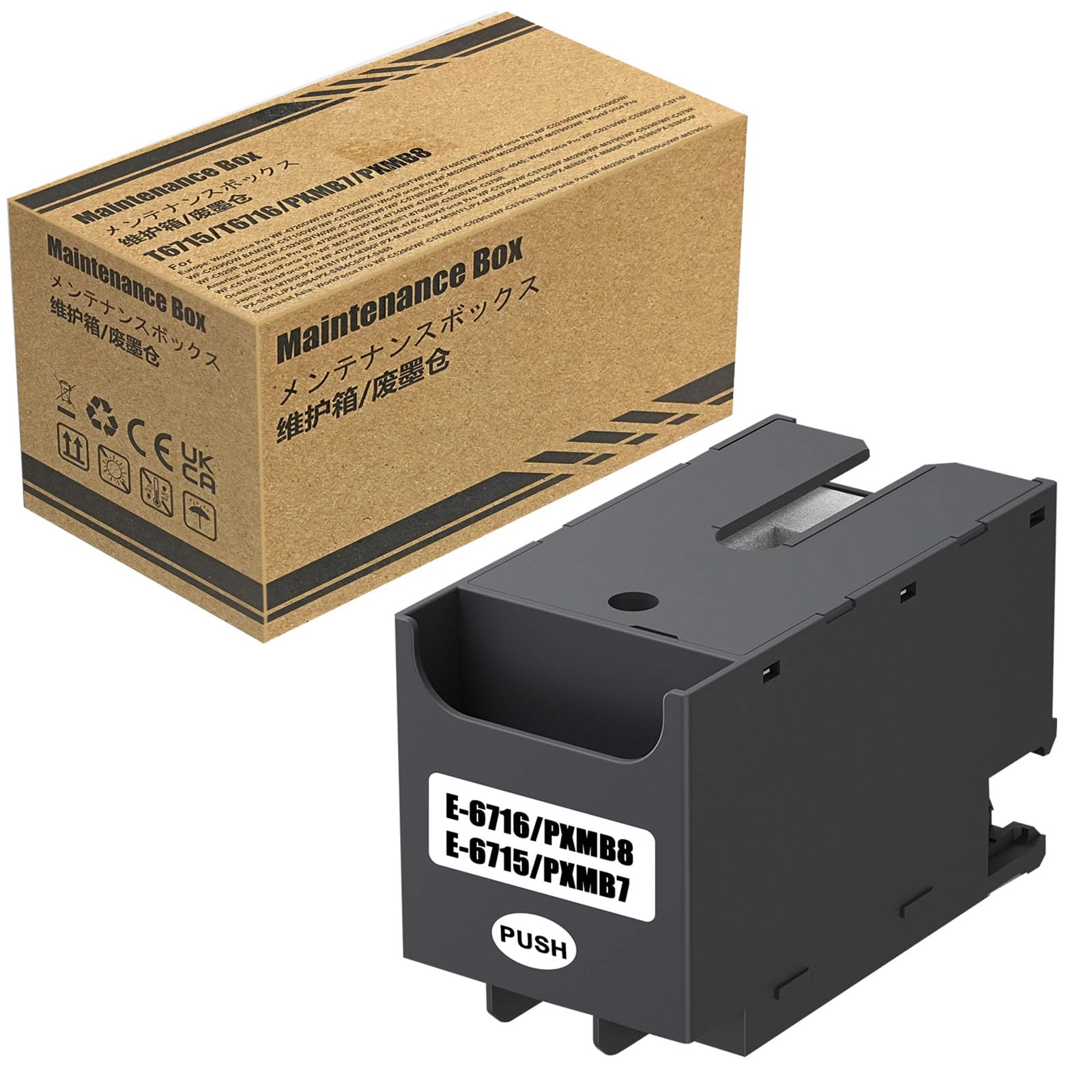 LAIPENG T6715 T6716 Ink Maintenance Cartridge C13T671500 C13T671600 Compatible for Workforce Pro WF-4720DWF WF-4725DWF WF-4730DTWF WF-4740DTWF WF-C5210DW WF-C5290DW WF-C529RDTW WF-C579RDWF