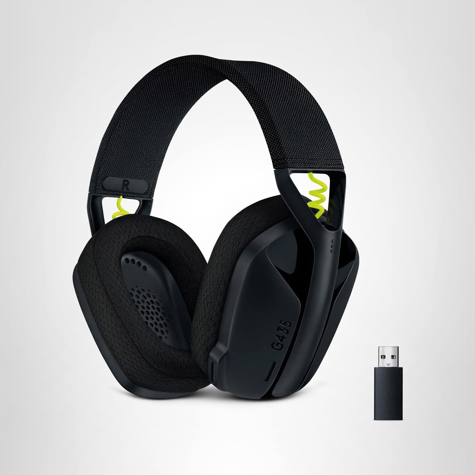 Logitech G435 LIGHTSPEED & Bluetooth Wireless Gaming Headset - Lightweight over-ear headphones, built-in mics, 18h battery, Dolby Atmos, PC, PS4, PS5, Nintendo Switch/Switch 2, Mobile - Black