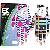 GKandi Ladies Golf Gloves Women Right Handed Golfer Left Hand Value 2 Pack with Ball Marker Leather All Weather Grip Breathable Soft Gift Set