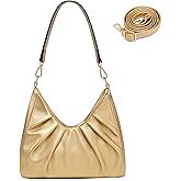 Dasein Ruched Hobo Handbag for Women Retro Shoulder Purse Crossbody Bag with 2 Removable Straps