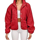 Aoang Womens Winter Coats Casual Lapel Long Sleeve Fleece Faux Fur Jacket