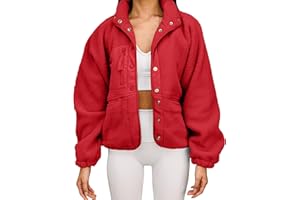 Aoang Womens Winter Coats Casual Lapel Long Sleeve Fleece Faux Fur Jacket