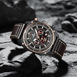 NAVIFORCE Fashion Leather Band Watches for Men