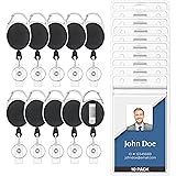 Will Well ID Badge Holders with Clip and Keyring