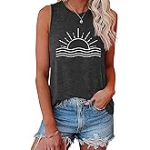 BLACKOO Women's Graphic Tank Tops Cute Soft Tunic
