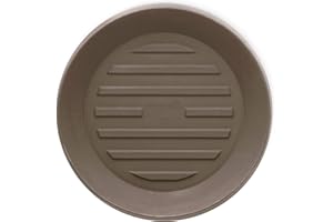 Crescent Garden Universal Round Planter Saucer, Durable Drainage Dish for Plant Pots, Heavy-Duty Plant Dishes Saucer, Indoor & Outdoor Plant Trays - Mocha (15.5 inch Inner, 20 inch Outer Diameter)