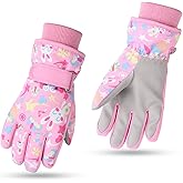 JANGANNSA Winter Kids Ski Gloves Boys Girls Cold Weather Snow Glove Waterproof Ski Snowboard Gloves with Fleece Lining