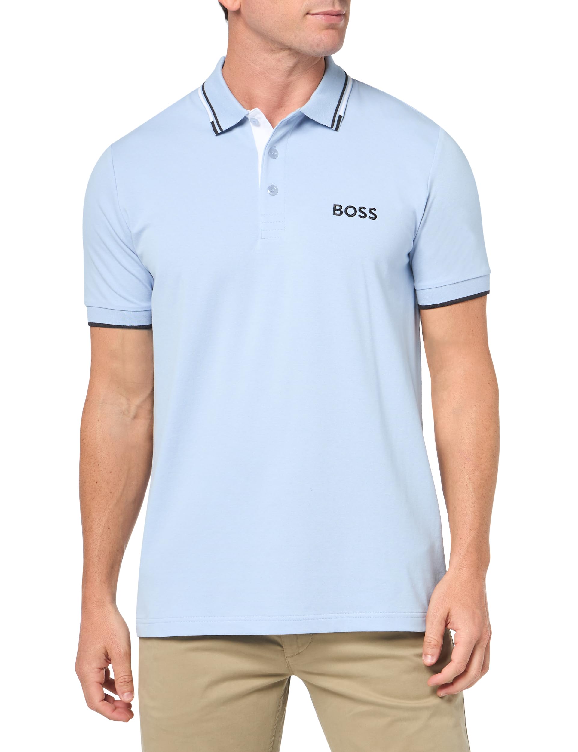 BOSS Paddy Pro Stretch Pique Polo Shirt Kentucky Blue