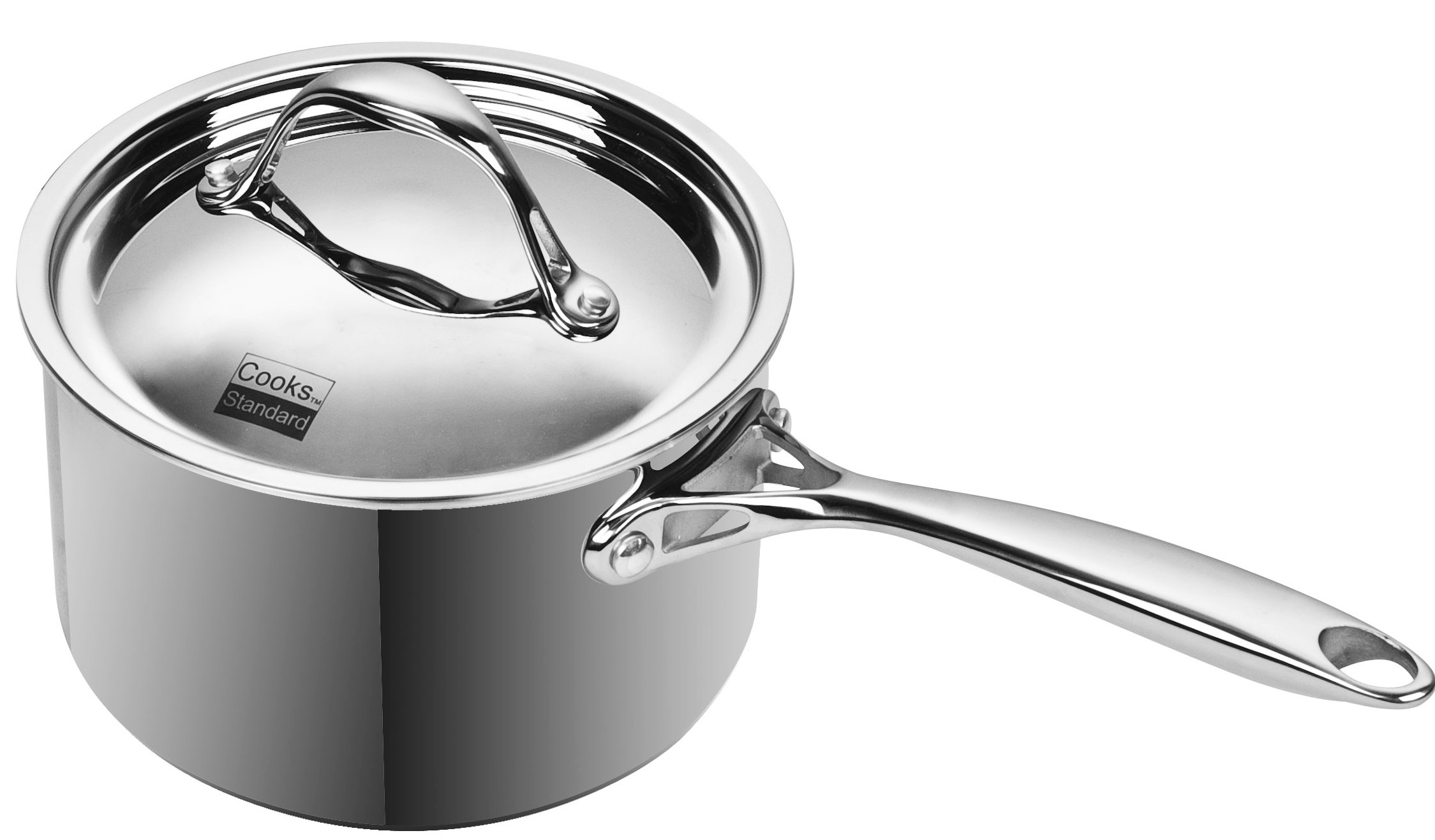 Cooks Standard 3Quart MultiPly Clad Stainless Steel Saucepan with Lid