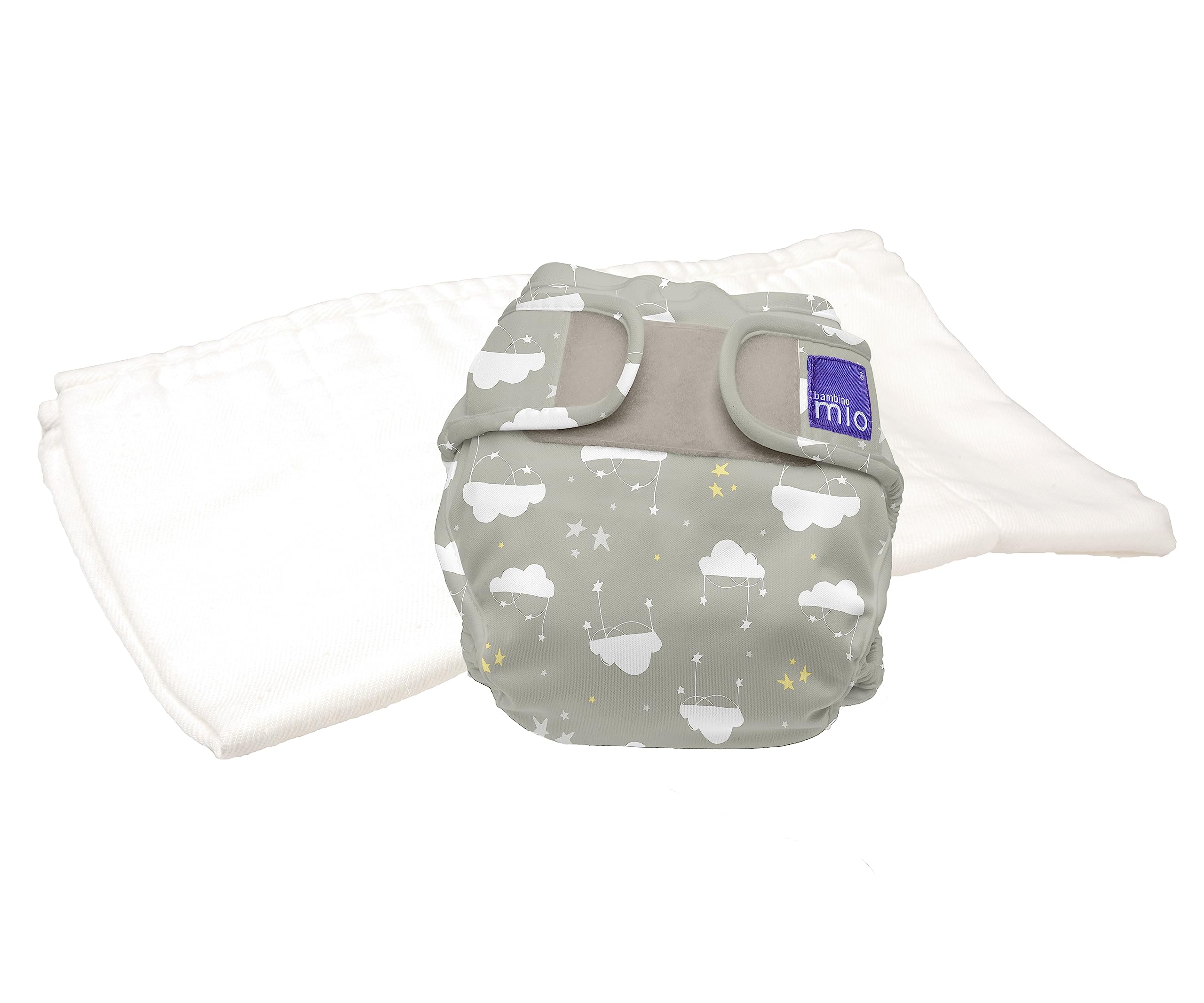 Bambino Mio, Mioduo Two-Piece Reusable Eco Chemical Free Nappy, Cloud Nine, Size 1 (<9Kgs)