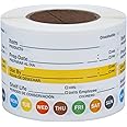 L LIKED Dissolvable Label Shelf Life for Food Rotation Use by Stickers 2 x 3 Inch Roll of 250 Labels