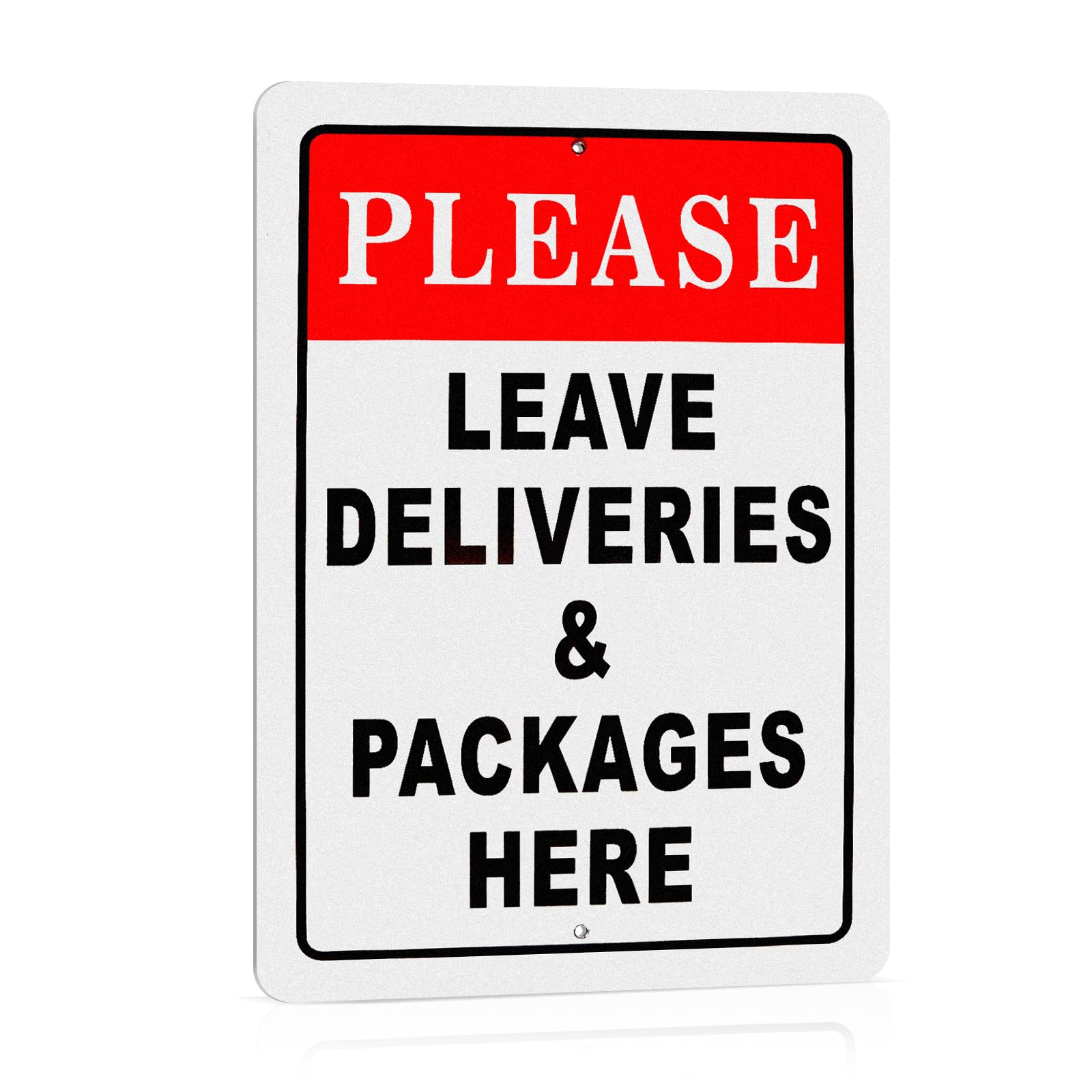 Fatiya Please Leave Packages Here Sign 20 x 30 cm, Rust-Free Aluminum Delivery Signs for Packages, Delivery Instructions for My Orders Outdoor Indoor Use Home Work Office Yard