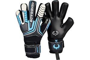 Renegade GK Vulcan Goalie Gloves with Microbe-Guard (Sizes 6-11, 4 Styles, Level 3) Pro-Tek Fingersaves & 3.5+3MM Hyper Grip | Excellent Goalkeeper Glove for Higher Play | Based in The USA