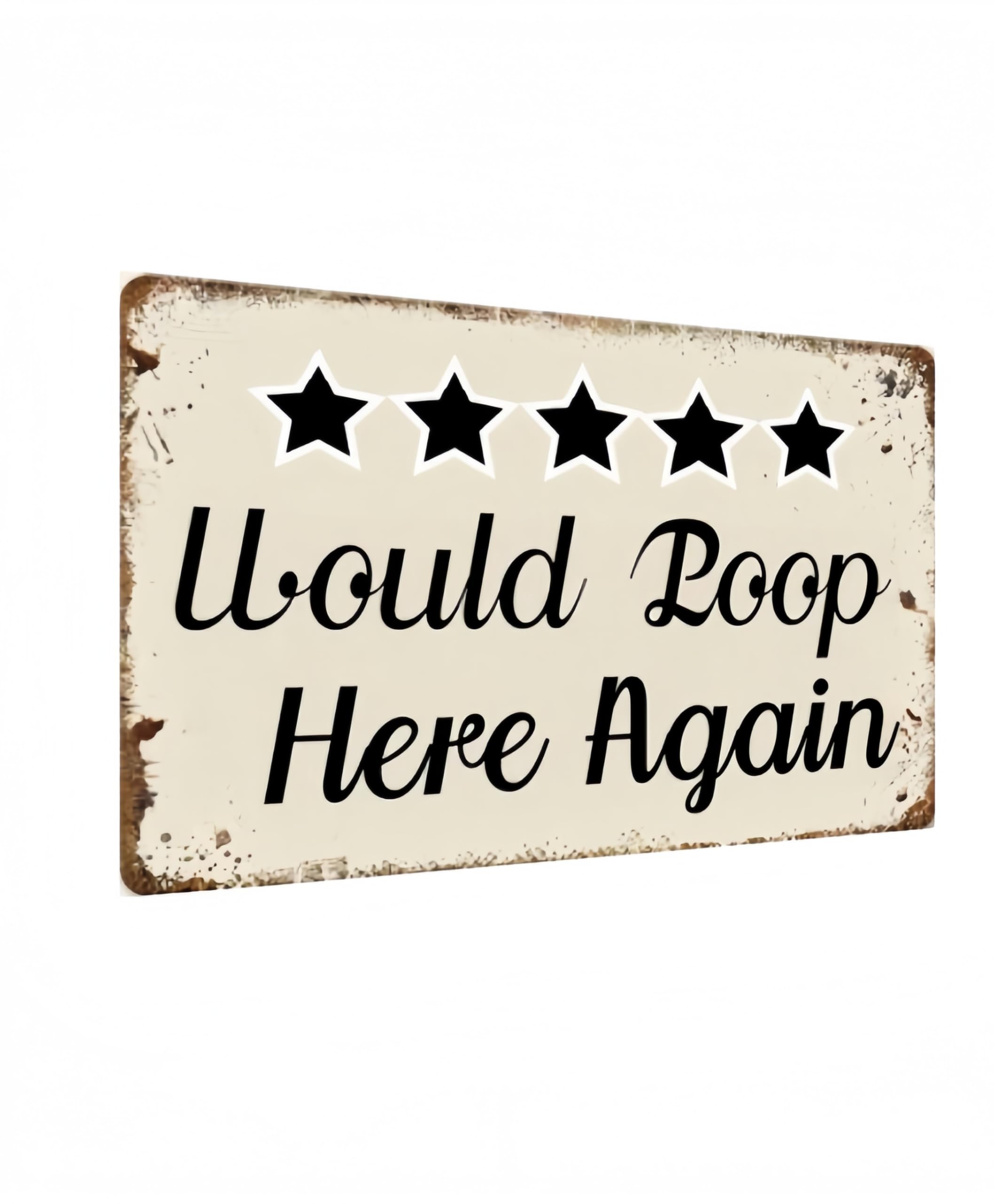 Carastora Retro Tin Bathroom Sign – 8x12 Inch Funny Wall Decor with ...