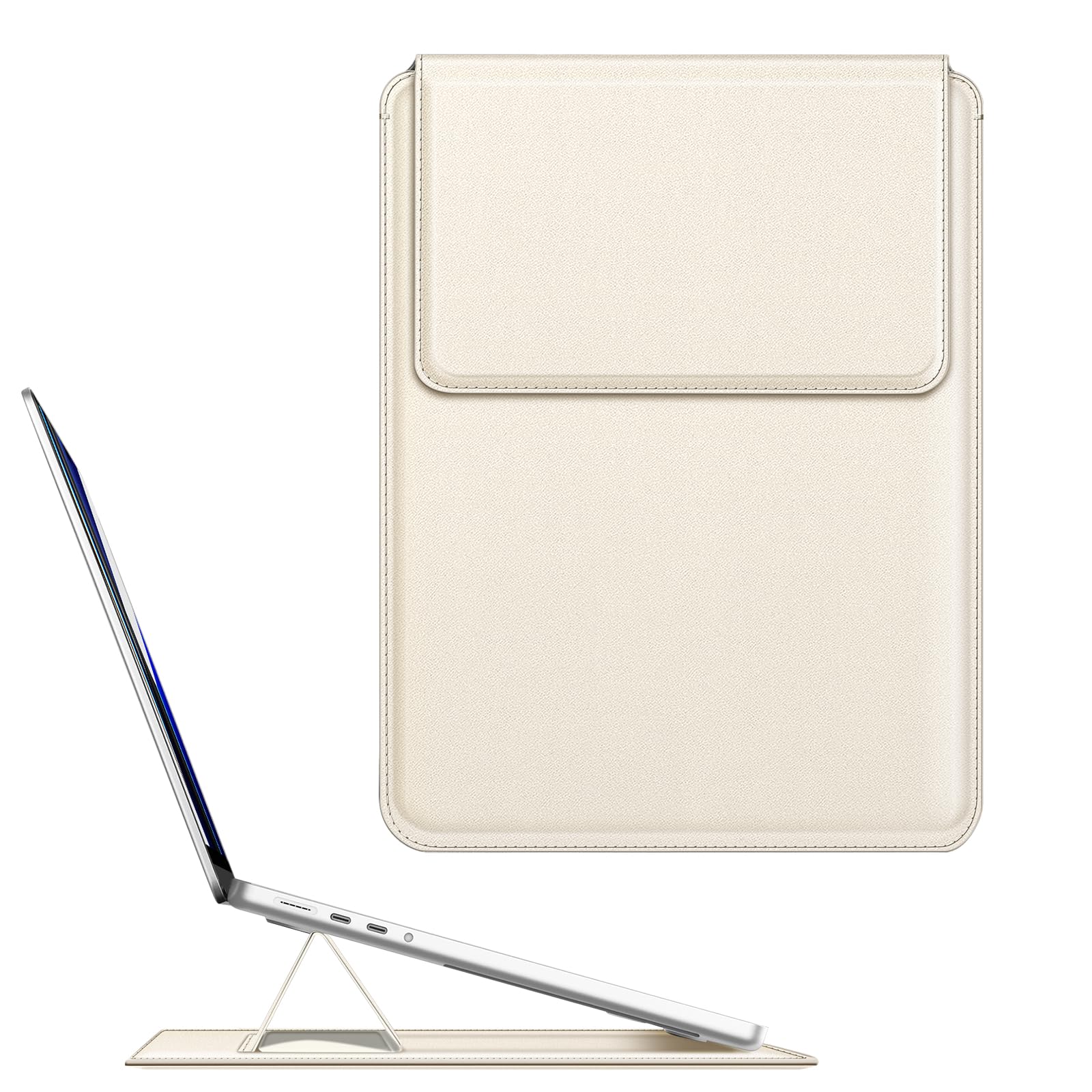 Fintie 13.6 inch Laptop Case with Stand Compatible with MacBook Air 13.6 2024-2022, Air 13 2020-2018, MacBook Pro 13 2022-2016, Slim Sleeve Bag, Polar Star