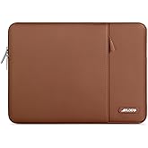 MOSISO Laptop Case 13.3 inch, 13-13.3 inch Laptop Sleeve Compatible with MacBook Air/Pro 13/Pro 14 M5 M4 M3 M2 M1, HP Dell ASUS Lenovo,Polyester Vertical Computer Sleeve Bag with Pocket, Caramel Brown