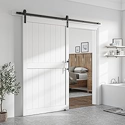 SmartStandard 48 x 84 inch White Slidng MDF Barn