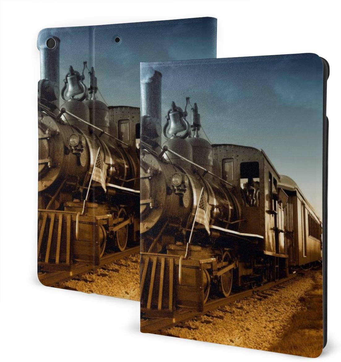 Nostalgic Steam Train PU Leather Adjustable Stand Folio