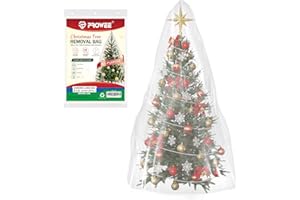 PROWEE Clear Christmas Tree Storage Bag – 9 FT Waterproof Heavy-Duty Upright Christmas Tree Bag for Easy Storage and Moving