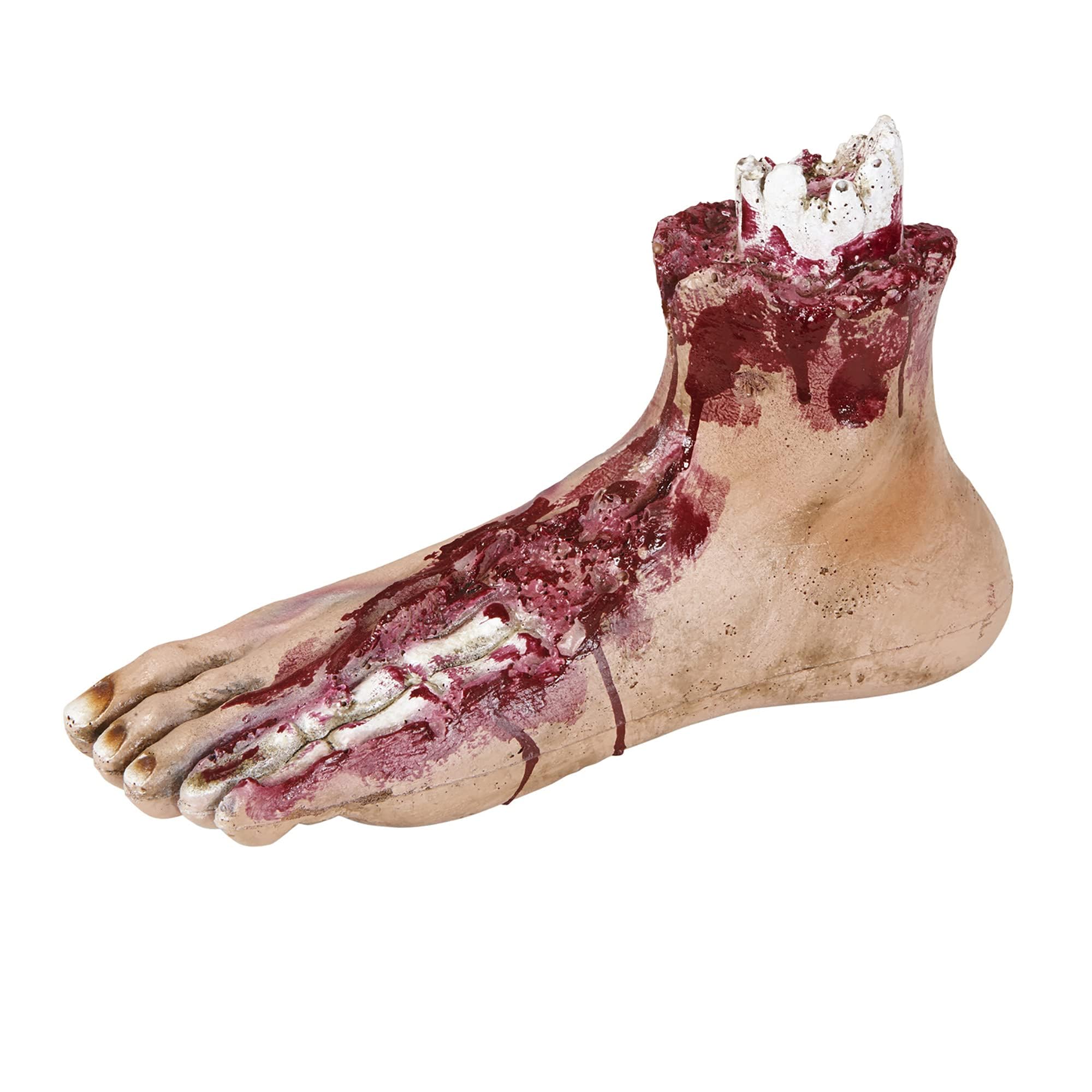 W WIDMANN MILANO Party Fashion - Fake Foot Horror Decoration for Halloween Parties, 25 cm, Bloody, Psycho, Zombie, Carnival, Theme Parties