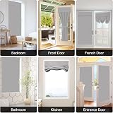 Maritown Blackout Door Curtain 1 Panel French Door Tie Up Easy Install view 4