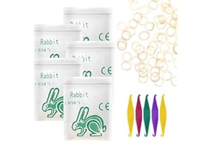 500 Pack Orthodontic Elastic Rubber Bands with Elastics Placers, 4.5 Oz, 3/16" Size - Gap Teeth Bands Great for Crooked Teeth
