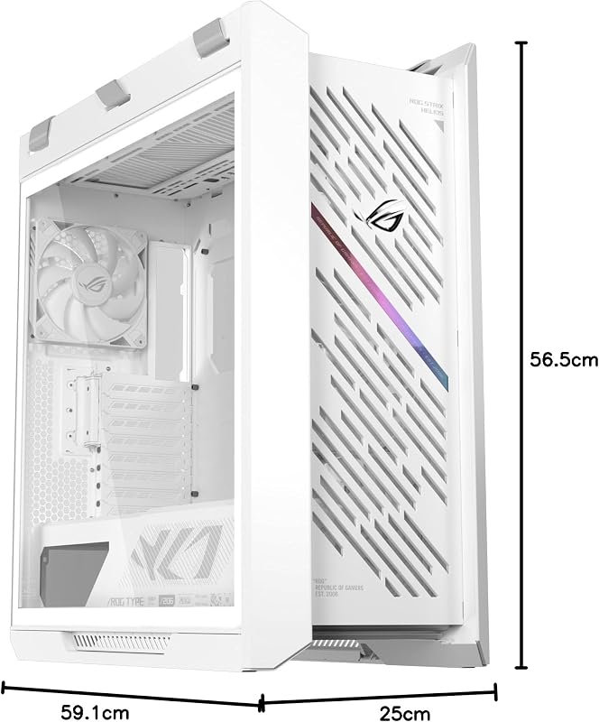 ROG Strix Helios II EATX Mid-Tower White Gaming PC Gehäuse | Weiß