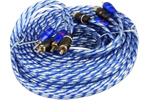 Rockville RTR254 25 Foot 4 Channel Twisted Pair RCA Cable Split Pin, 100% Copper