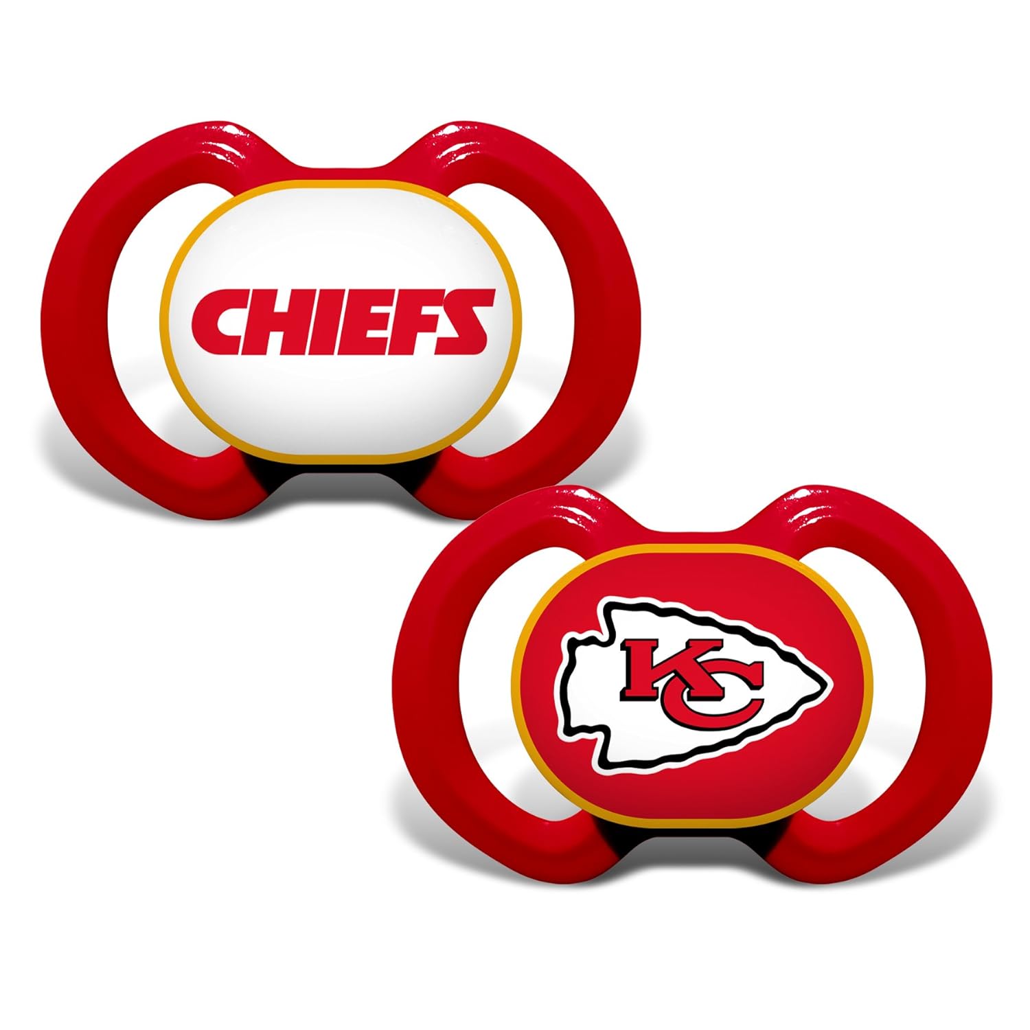 Amazon Com Baby Fanatic 2 Piece Pacifier Set Kansas City Chiefs Baby