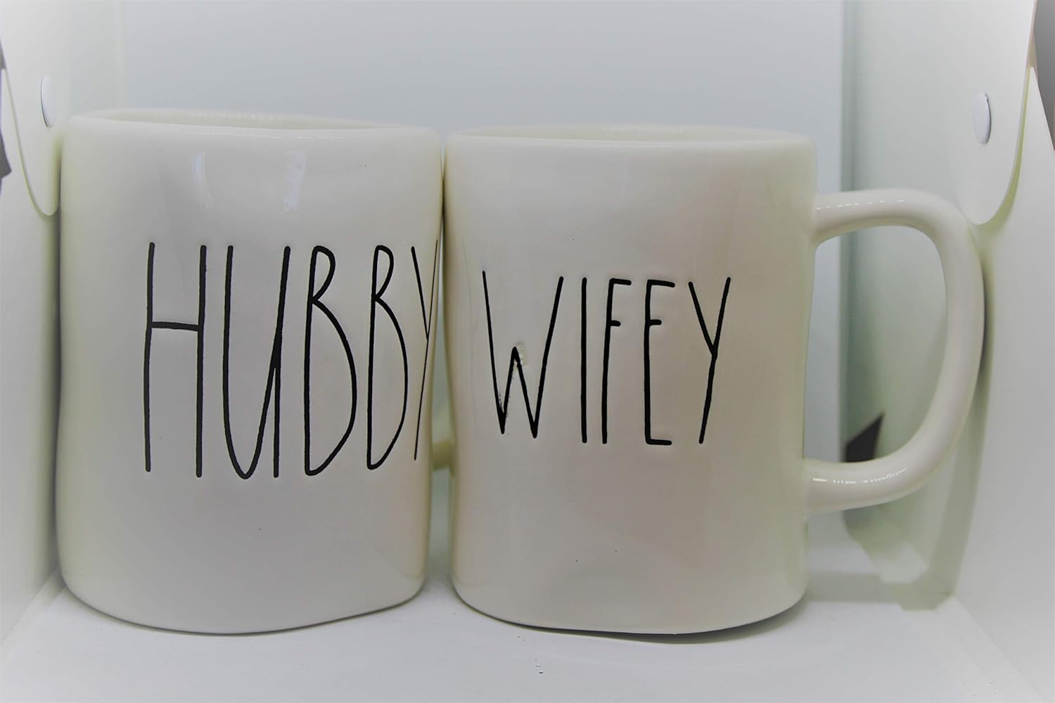 hubby and wifey mugs rae dunn