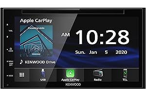 KENWOOD DDX5707S Double Din DVD Car Stereo with Apple Carplay and Android Auto, 6.8 Inch Touchscreen, Bluetooth, Backup Camera Input, Subwoofer Out