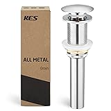 KES Bathroom Sink Drain without Overflow Vessel